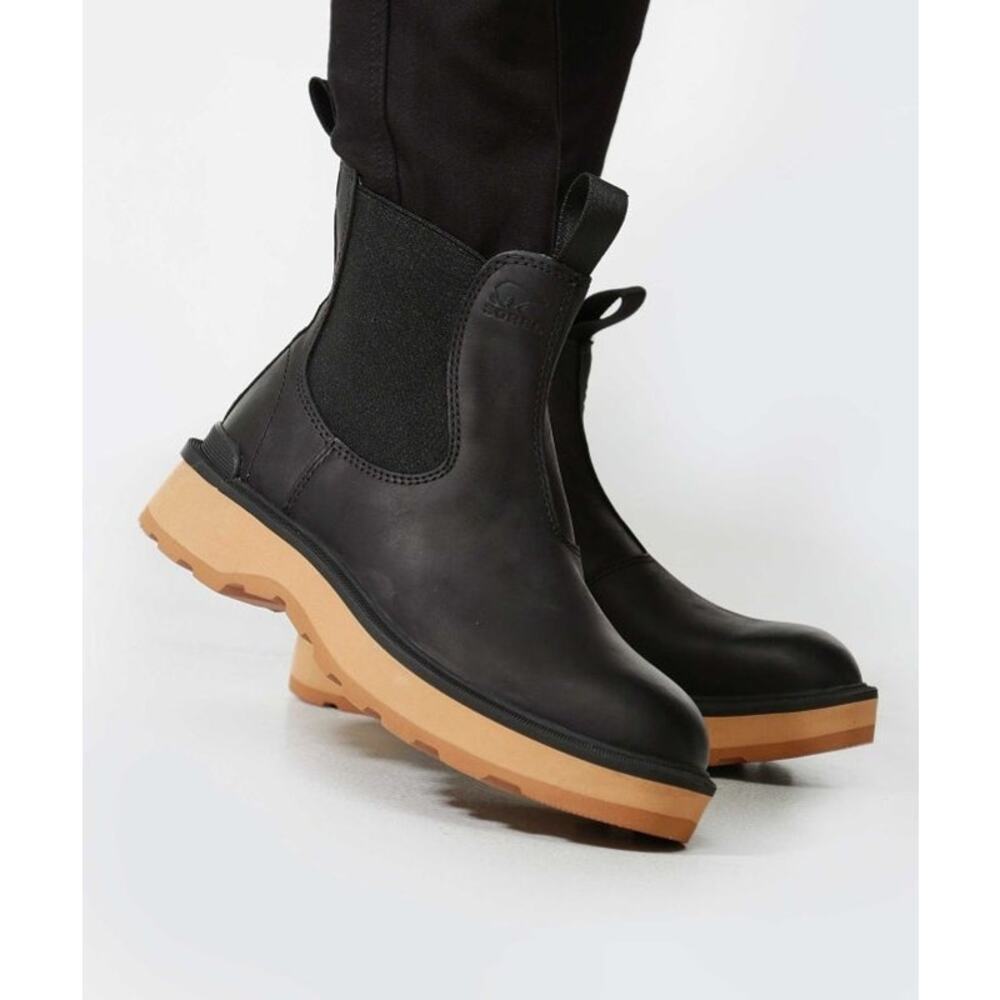 Sorel Hi-Line Chelsea Boots Black Size 8